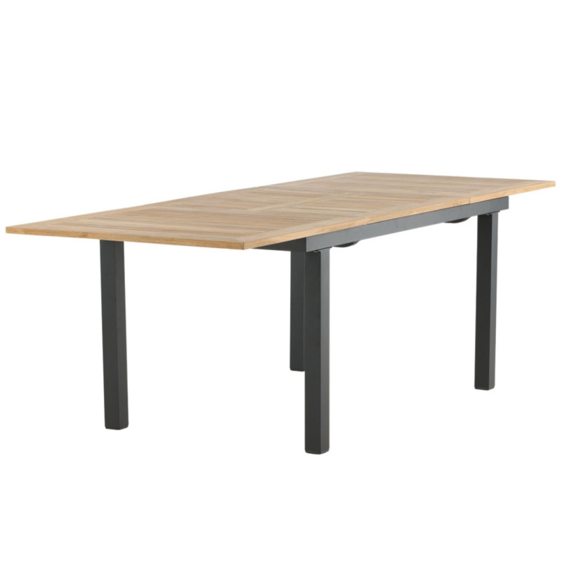 Table de jardin 160x90cm en bois et aluminium ALEXINA