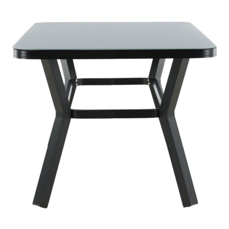 Table de jardin 160x90cm en aluminium gris MATTIA