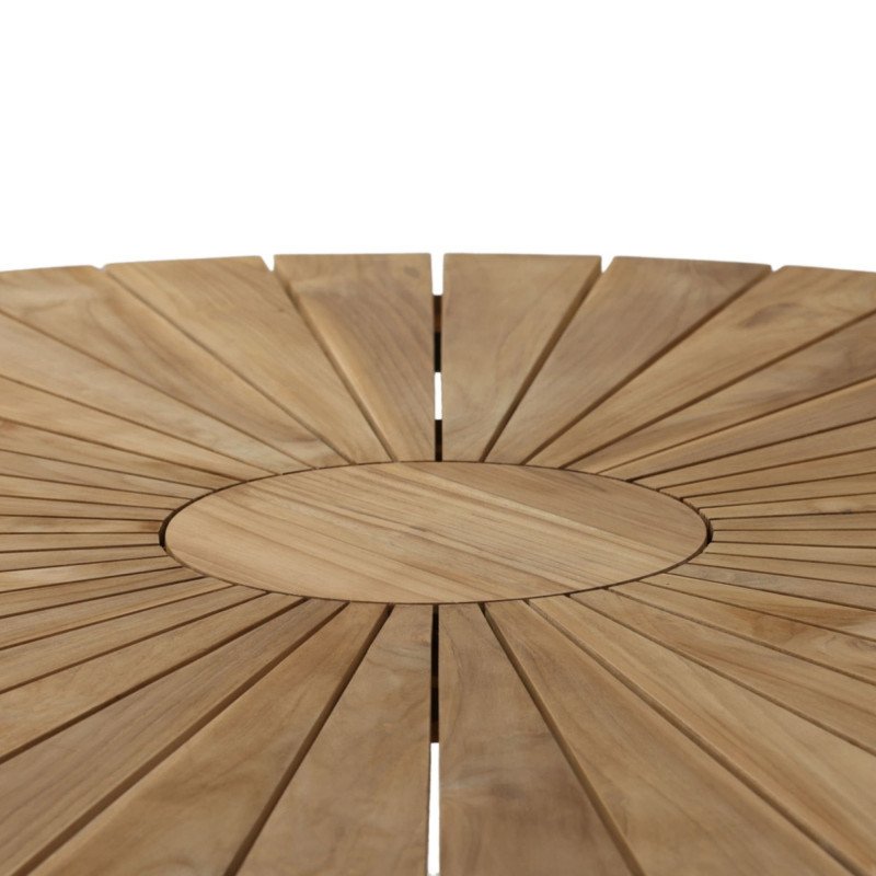 Table à manger intérieur extérieur en bois et métal FANATA