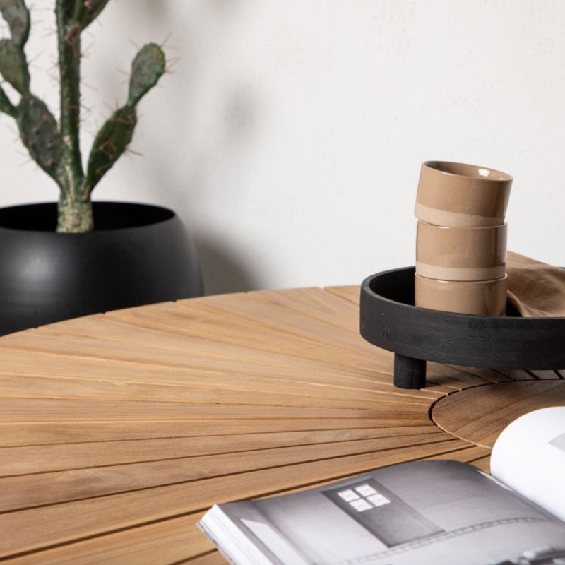 Table à manger intérieur extérieur en bois et métal FANATA