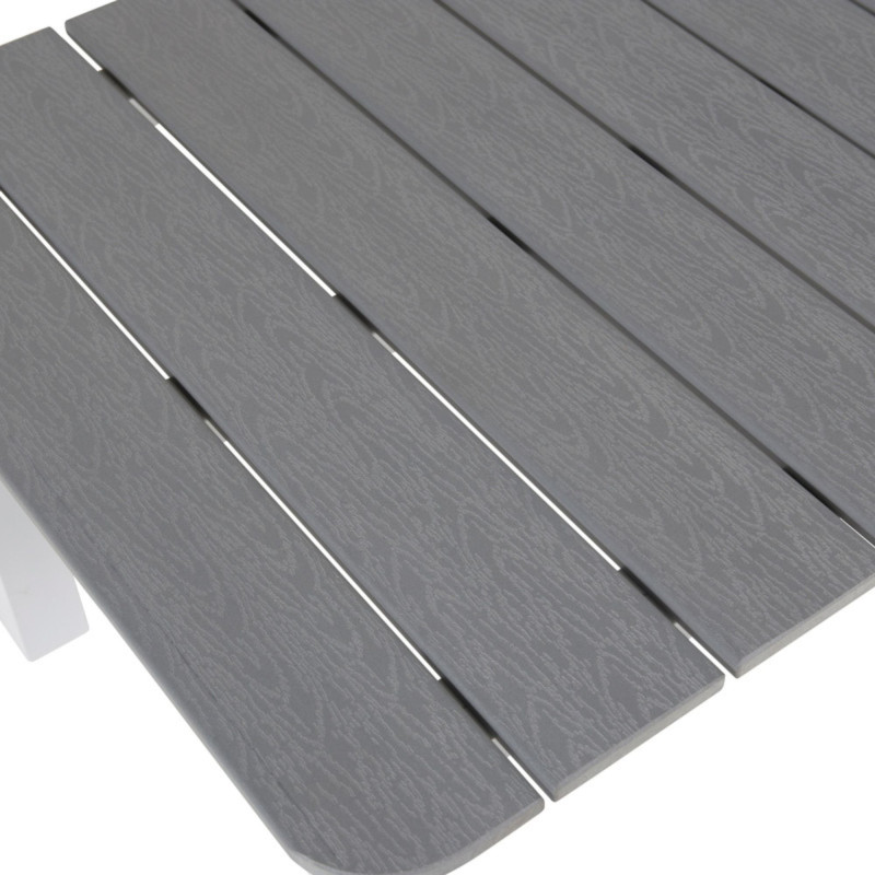 Table basse extérieur 110x60cm effet bois gris NYX