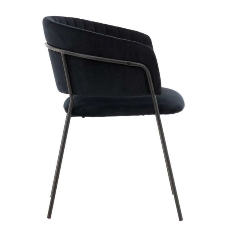 Lot de 2 chaises en velours noir MATIJA