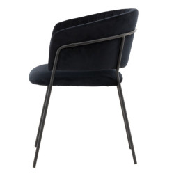 Lot de 2 chaises en velours noir MATIJA