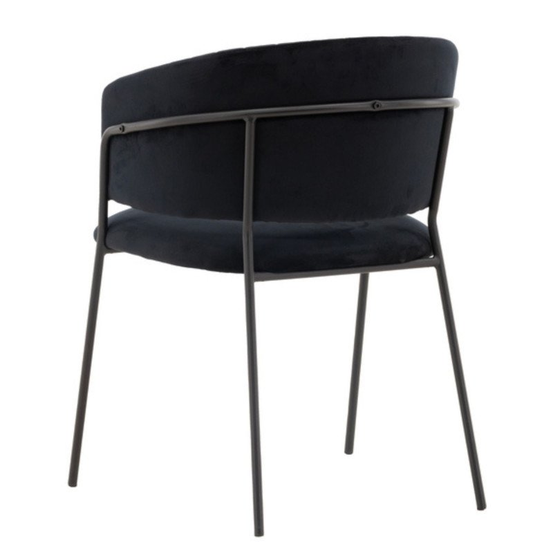 Lot de 2 chaises en velours noir MATIJA