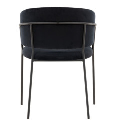 Lot de 2 chaises en velours noir MATIJA