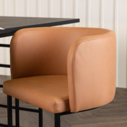 Lot de 2 chaises contemporaines en simili CORENTINE
