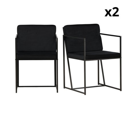 Lot de 2 chaises minimalistes avec accoudoirs VILNIUS