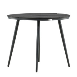 Table de jardin ronde 90cm effet bois AURELIE