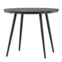 Table de jardin ronde 90cm effet bois AURELIE