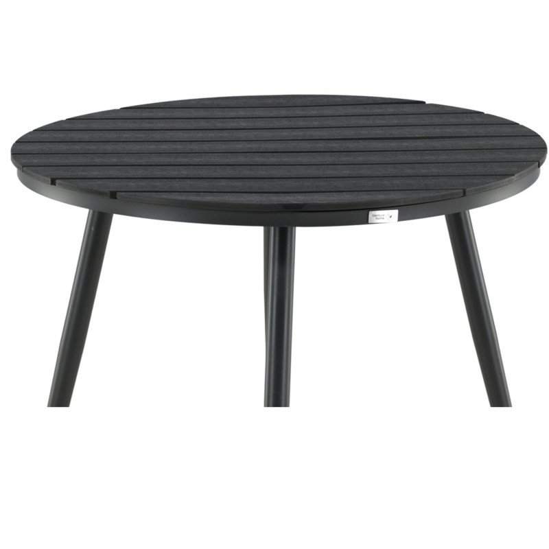 Table de jardin ronde 90cm effet bois AURELIE