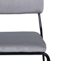 Lot de 2 chaises modernes en velours gris clair PIZAKA