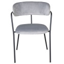 Lot de 2 chaises contemporaines en velours noir RUSSEL