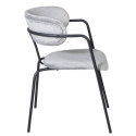 Lot de 2 chaises contemporaines en velours noir RUSSEL