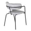 Lot de 2 chaises contemporaines en velours noir RUSSEL