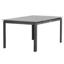 Table de jardin 160x100cm en aluminium gris WESTBA