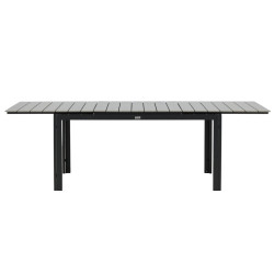 Table de jardin 160x100cm en aluminium gris WESTBA