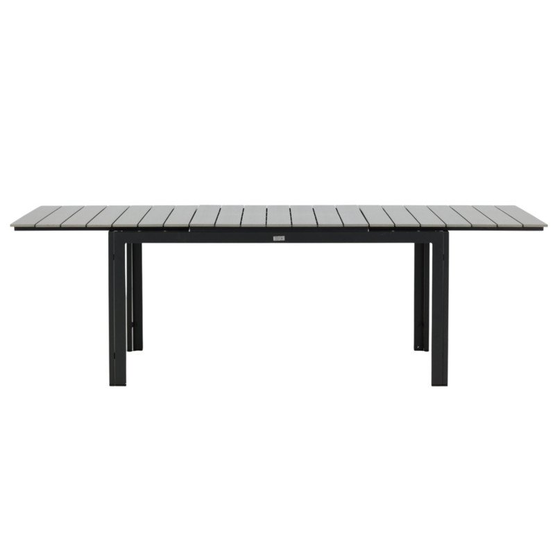 Table de jardin 160x100cm en aluminium gris WESTBA