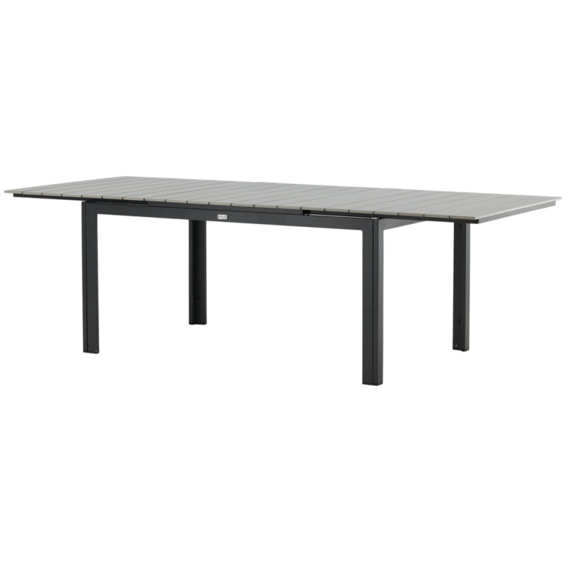 Table de jardin 160x100cm en aluminium gris WESTBA
