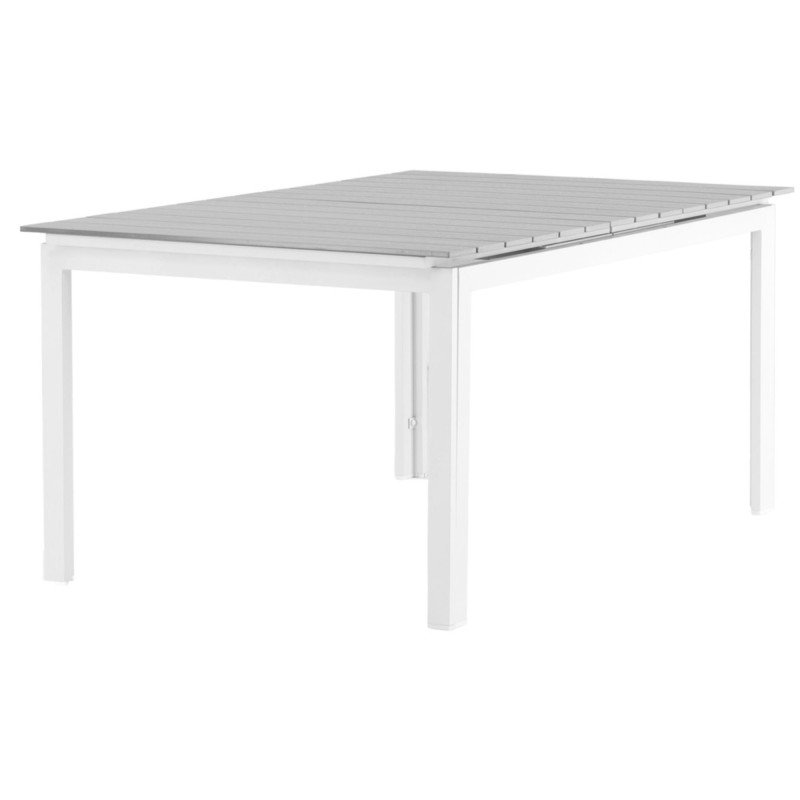 Table de jardin 160x100cm en aluminium gris WESTBA