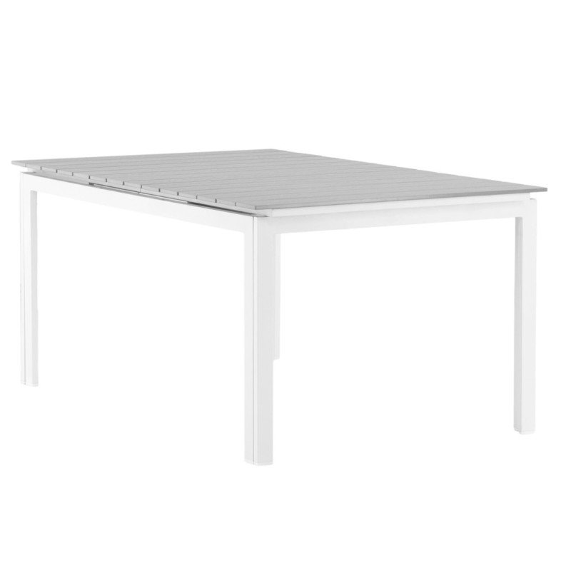 Table de jardin 160x100cm en aluminium gris WESTBA