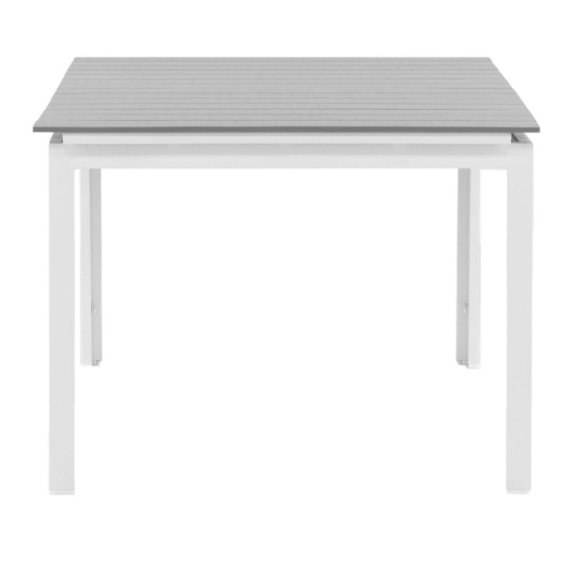 Table de jardin 160x100cm en aluminium gris WESTBA