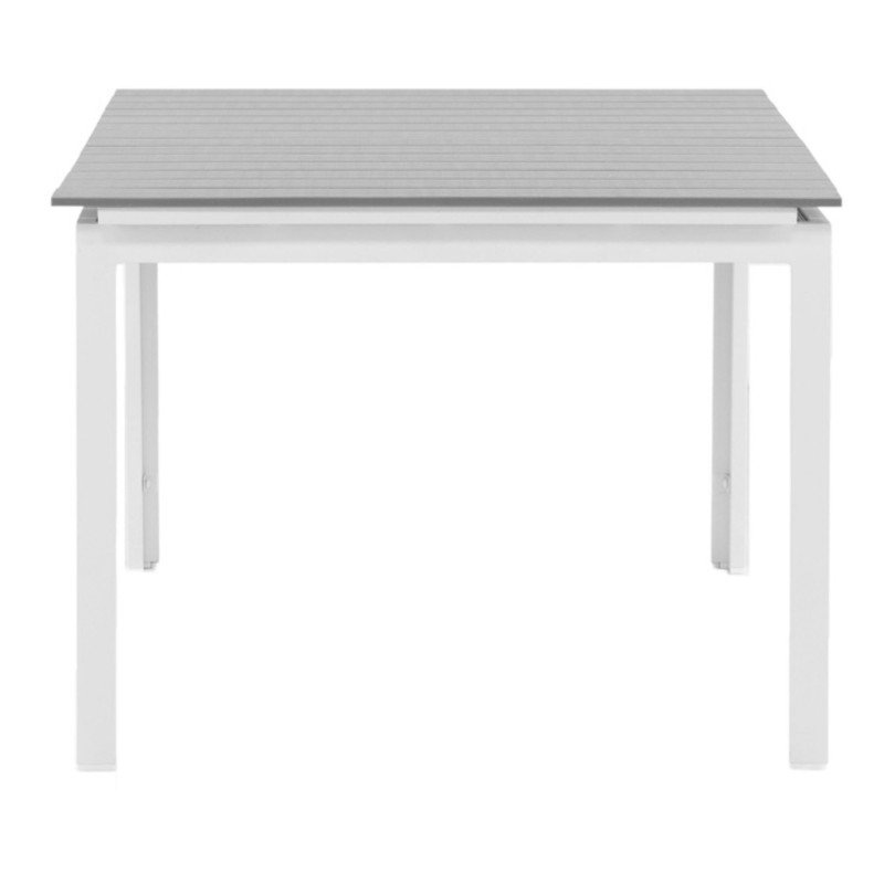 Table de jardin 160x100cm en aluminium gris WESTBA