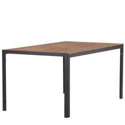 Table de jardin 150x90cm effet bois PABLOU