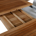 Table de jardin 152x92cm en bois et aluminium blanc SABOL