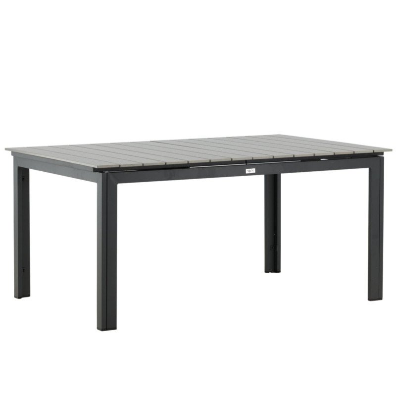 Table de jardin 160x100cm en aluminium gris WESTBA