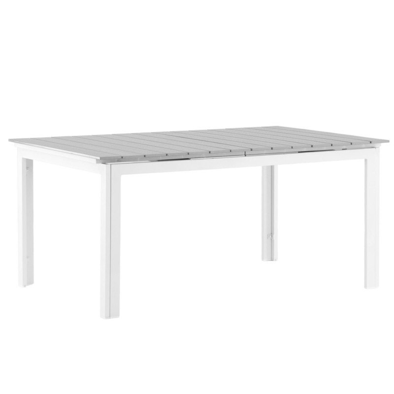 Table de jardin 160x100cm en aluminium gris WESTBA