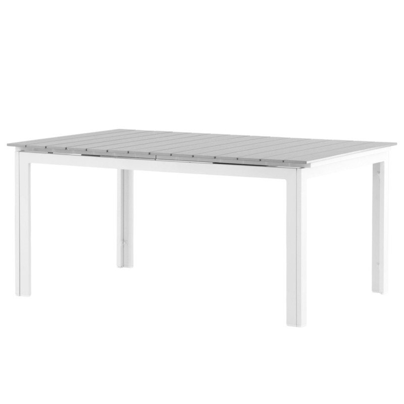 Table de jardin 160x100cm en aluminium gris WESTBA