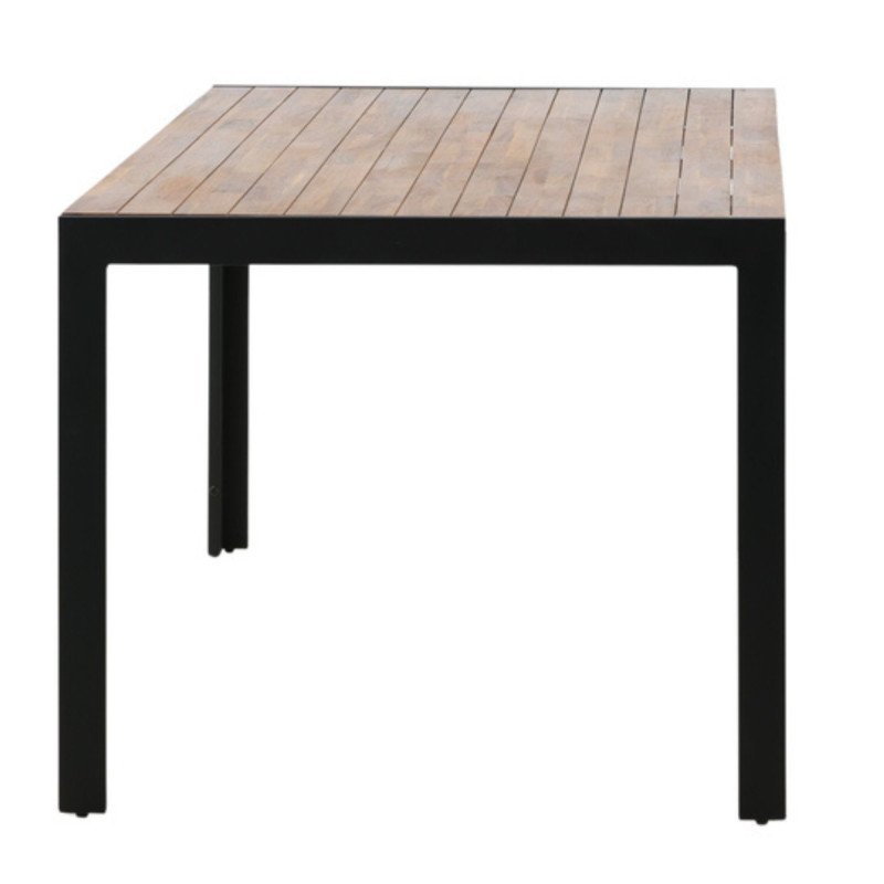 Table de jardin moderne 200x100cm en bois et alu ROSAFA