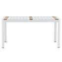 Table de jardin 150x90cm en aluminium et teck AGAMA