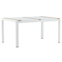 Table de jardin 150x90cm en aluminium et teck AGAMA