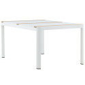 Table de jardin 150x90cm en aluminium et teck AGAMA