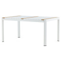 Table de jardin 150x90cm en aluminium et teck AGAMA