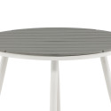 Table de jardin ronde 90cm effet bois AURELIE