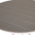 Table de jardin ronde en aluminium gris BERYN