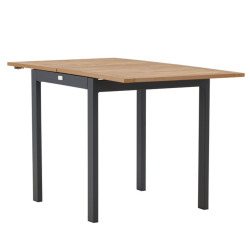 Table de jardin extensible effet bois DRIANA