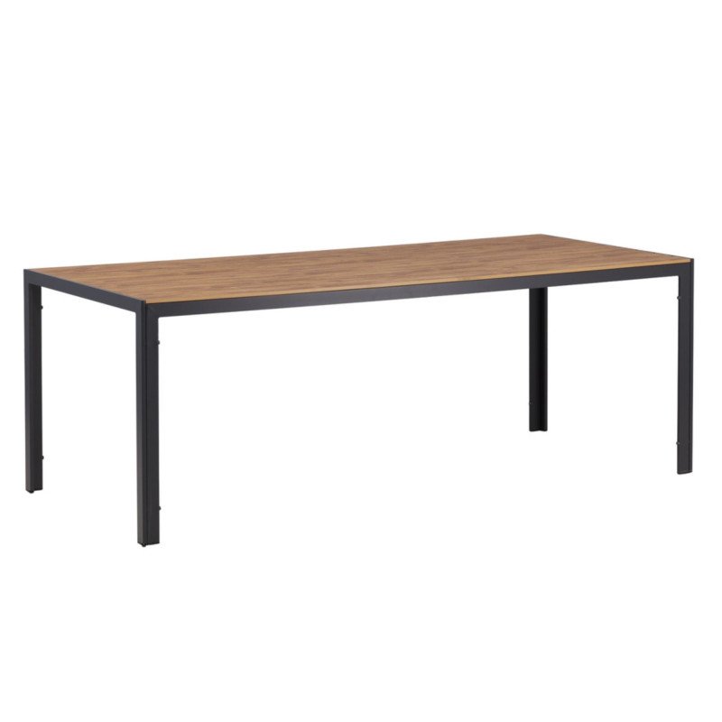 Table de jardin 205x90cm effet bois POSTALA