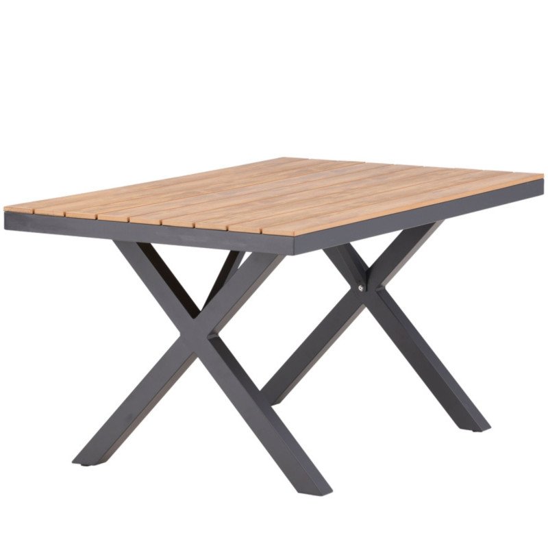 Table de jardin 150x90cm effet bois JORDANIE