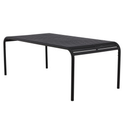 Table de jardin 200x100cm en aluminium noir ANGELA