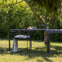 Table de jardin 200x100cm en aluminium noir ANGELA