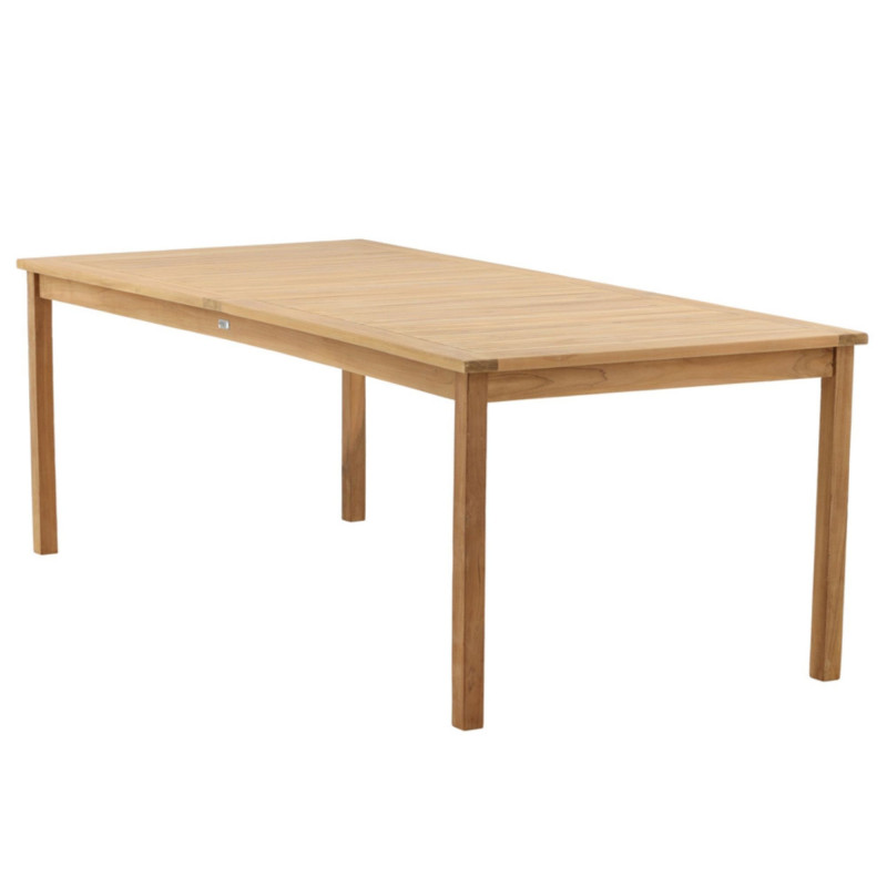 Table de jardin 220x100cm en bois de teck LUNAYA