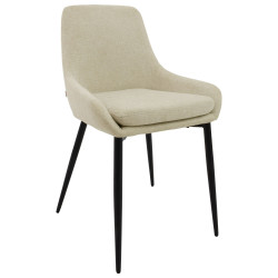 Lot de 2 chaises modernes en tissu rembourré LEANE