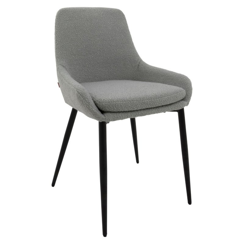 Lot de 2 chaises modernes en tissu rembourré LEANE