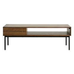 Table basse en bois avec niche et tiroir BLAZZERS