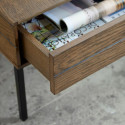 Table basse en bois avec niche et tiroir BLAZZERS