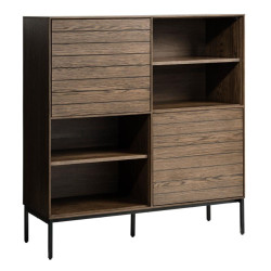 Buffet en bois brun de forme carré 132,2x122,3 SPURS