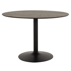 Table ronde plateau bois pied central BOULBI